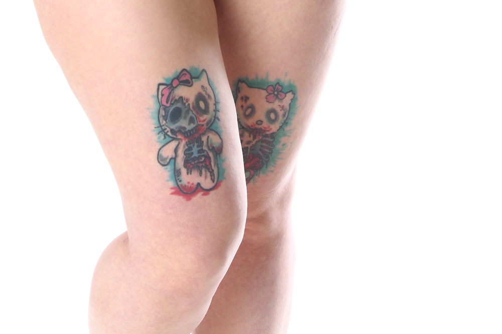Skeletoncat, tattoo